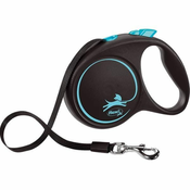 Flexi Automatic leash Black Design M 5 m, Blue