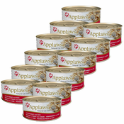 Konzerva mačje hrane Applaws Cat Chicken and Duck, 12x70 g