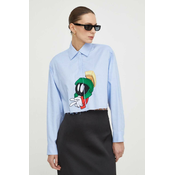 Pamucna košulja MAX&Co. x CHUFY za žene, relaxed, s klasicnim ovratnikom