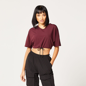 SQUATWOLF Ženska majica Code V Neck Cropped Red