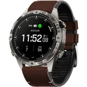 GS Usnjen pašček Quickfit za ure Garmin Fenix 5X/6X/6X PRO/7X, barva kave