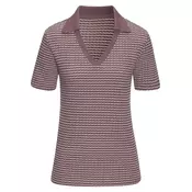 VIVANCE Majica temno rjava/naravno bela