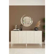 Hanah Home komoda Gumus 150, 150 cm, bela / travertin