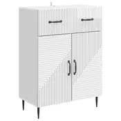 Kreveta s ladicama Bijela visokog sjaja 66 x 34,5 x 89,5 cm