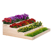 ATMOWOOD 4-nadstropna lesena greda 120 x 120 x 40 cm