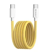 Polnilni in podatkovni 60W USB-C v USB-C kabel Techsuit PCB114D - 1m - yellow