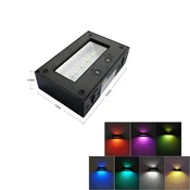 KJB Solarna stenska dekorativna LED svetilka, črno ohišje, RGB