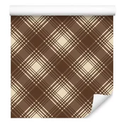 Rjava rjasto-oranžna karo tapeta za dnevno sobo in spalnico 50x1000 cm