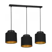 Luster na sajli FRODI 3xE27/60W/230V crne boje