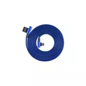 KABEL USB A moški -> mikro USB moški 90°, 1,5 m moder