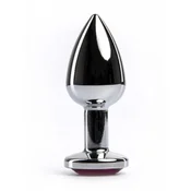Anal butt plug metal silver