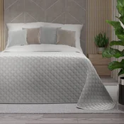 shumee VELVI Dekorativno pregrinjalo - sivo z geometrijskim vzorcem - 170x210 cm