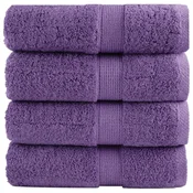Vidaxl Premium brisače za goste SOLUND 4 kosi vijolične 30x50 cm 600 g/m2