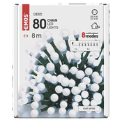 EMOS Svetlosni lanac - cherry 80 LED/ 8 m CW MF