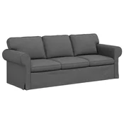 Vidaxl Kavč Temno siva 215 x 82 x 80 cm blago
