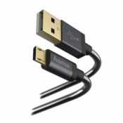HAMA "Kovinski" kabel za polnjenje/podatke, Micro-USB, 1,5 m, antracit