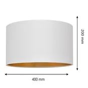 HELAM Svetilka Alba, O 40 cm, E27, bela/zlata - Dnevna soba/jedilnica - belo, zlato - Tkanine/tekstil