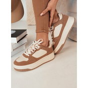 Sneakersy damskie LETUR ciemnobeżowe Dstreet