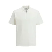 JJ Rebel by Jack & Jones polo majica Reeze sa rajsferšlusom za muškarce, bela, XXL