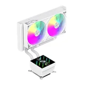 CPU hladilnik Gamemax GLACIER 240 LCD WH, bel