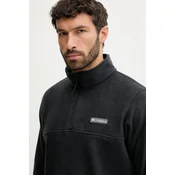 Flis pulover Columbia Steens Mountain Half Zip črna barva, 1620191