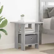 vidaXL Nočna omarica Betonsko siva 41 x 40 x 45 cm Konstruiran les