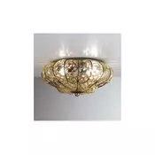 SIRU - Stropno svetlo SOLE 3xE14/40W/230V prečnik 31 cm bež/hrom venecijansko staklo