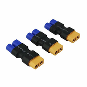 Adapter EC3 ženskega spola za XT60 moškega spola | Priključek za LiPO baterije, drone, avtoradio | 3 kosi