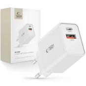 Tech-protect TECH-PROTECT NC30W 2-PORTNI OMREŽNI POLNILEC PD30W/QC3.0 BEL