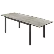 Homestar Vrtna jedilna miza raztegljiva 160x90x74 cm siva
