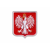 shumee Našitek poljskega grba - Poljska - standarden - samolepilna podlaga - vezen našitek/značka/emblem