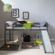 Homestyle4U Pograd s toboganom, 207,5x110x219,5 cm, siva