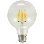 LED žarnica z žarilno nitko G95 E27 1055lm Platinasta 308580 Polux