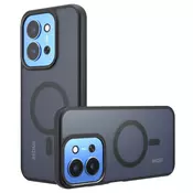 Hibridni ovitek PureFrost MagSafe za Xiaomi Redmi 15C 4G/Redmi 15C 5G - black