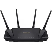 Asus Wi-Fi Ruter RT-AX58U Wireless AX3000 Dula-Band, USB, MU-MIMO, AiMesh, Black