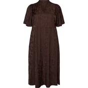 Zizzi Obleka Patricia temno rjava