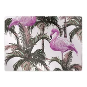 Decormat Podloga za stol Flamingos in palm trees 120x90 cm 2 cm