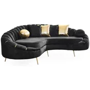 Casa Padrino luxury living room 3 seater sofa black/gold 250 cm