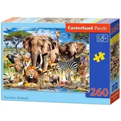 Castorland - Puzzle Živali iz savane - 260 kosov