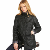 Prava škotska voštana jakna za žene Barbour Beadnell Wax Jacket — Black - 18