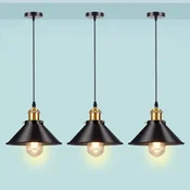 3x LRPIYVO vintage viseča industrijska svetilka