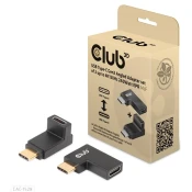 Club3D USB-C Gen2 kotni adapter v kompletu 2, 4K120Hz, 240W, (M/F)