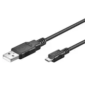 Kabel EWENT USB 2.0 A - Micro B, 1.8m, črn