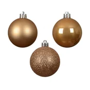 Set novogodišnjih ukrasa 023044, 10 komada, 6 cm, Braon