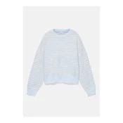 Pull&Bear Pulover temno bež/svetlo modra
