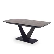 Stol Houston 1289 Tamno sivo, Crna, 76x95x180cm, EstensioneNastavak, Medijapan, Laminirani iveral, Metalne