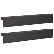 vidaXL Pokrivni profil za vrtno obrobo 2 kos 100 x 10 x 15 cm Jeklo