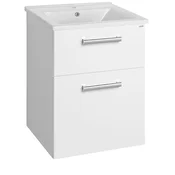 AQUALINE VEGA Bela Kopalniška Omarica z Predali, 51,5x72,6x43,6cm, MDF/Lamino