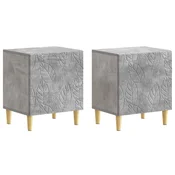Nocni ormaric 2 pcs Betonska siva 43 x 34,5 x 50 cm