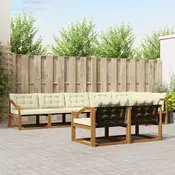 Set vanjskih sofa 8 kom. Prirodna i krem